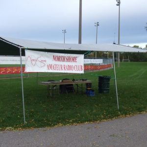 North Shore Amateur Radio Club Set Up at the Run for the Cure 2010