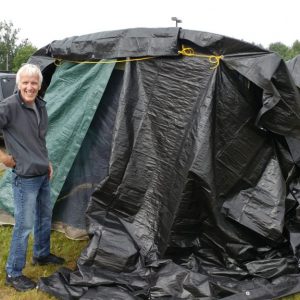 Gary VE3RYJ - Gary had some issues with his tent!  :-)